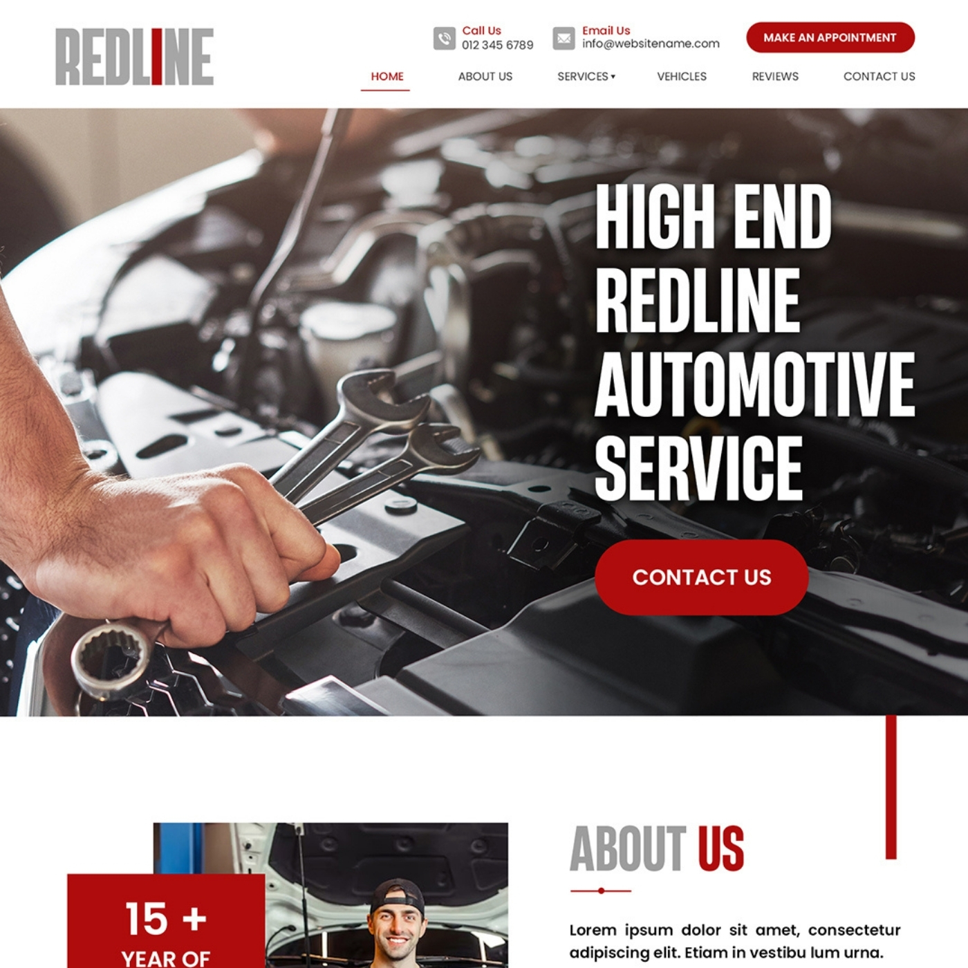 Auto repair website example by One Eleven Web Design