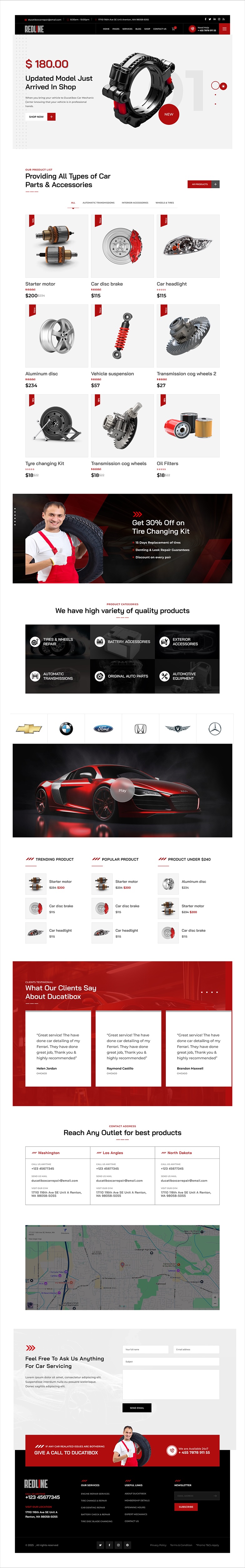 Auto repair shop website example by One Eleven Web Design