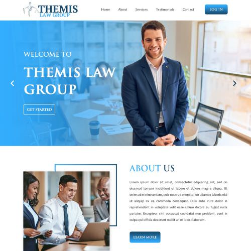 Bankruptcy attorney website example by One Eleven Web Design