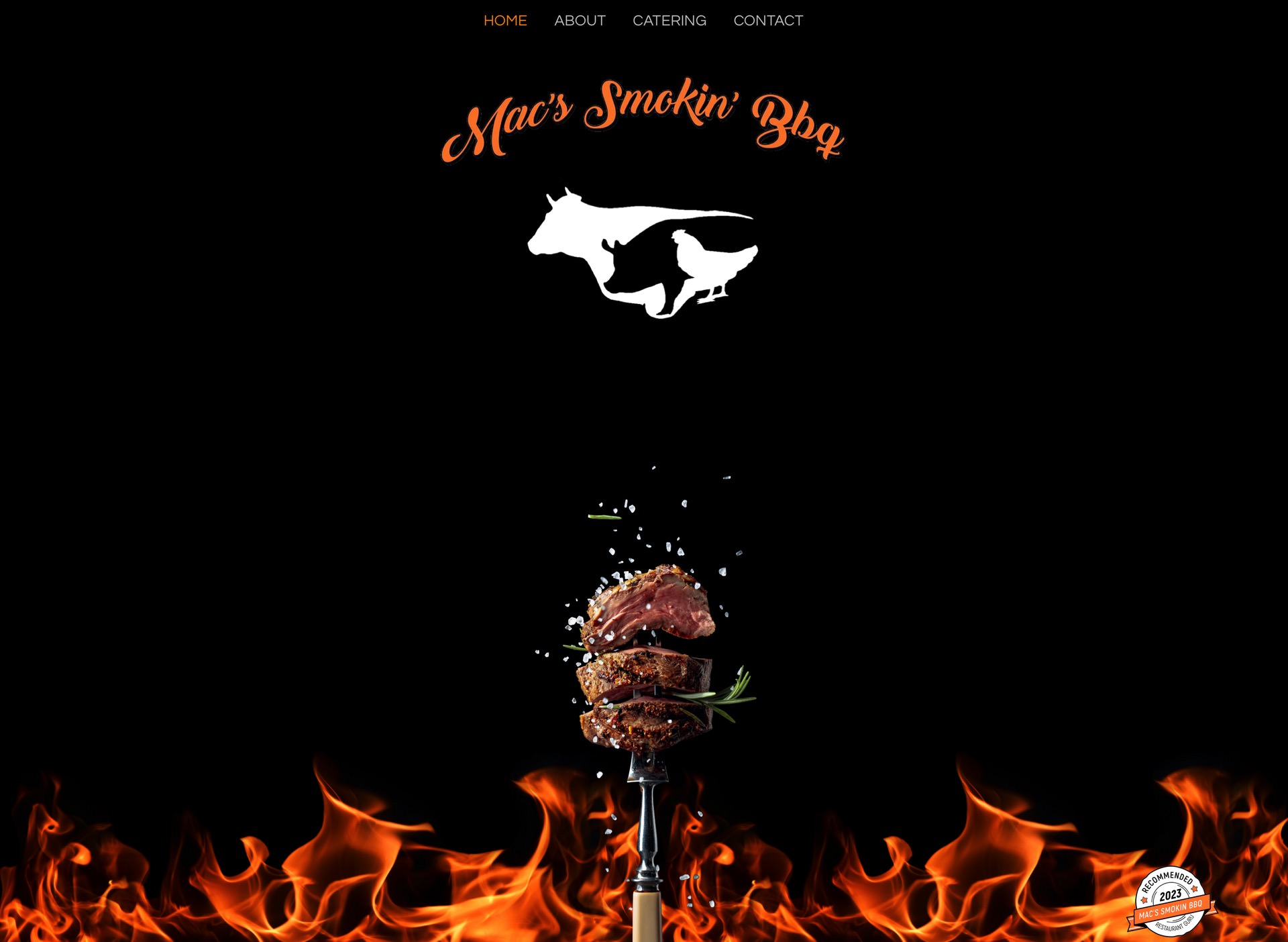 Catering website example by One Eleven Web Design