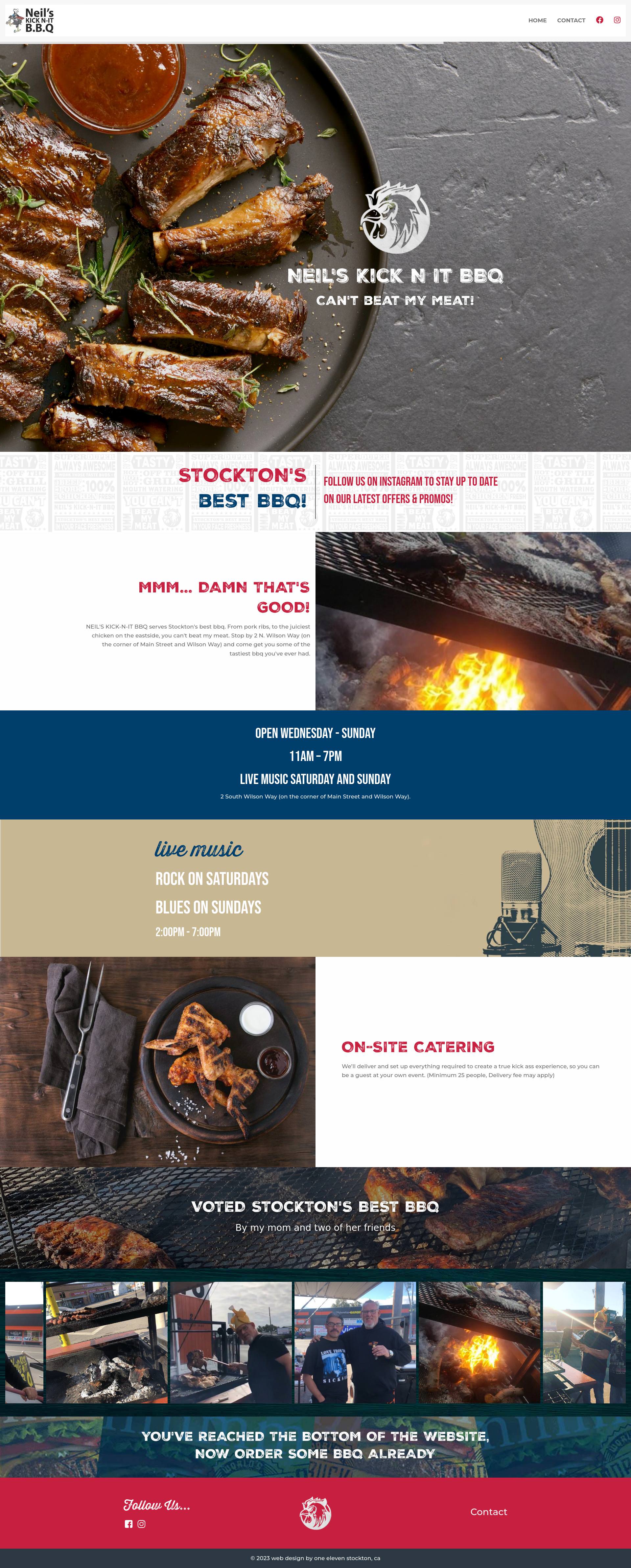 Catering website example by One Eleven Web Design