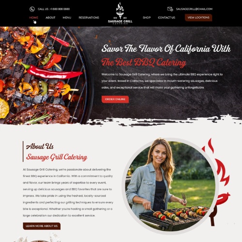 Catering website example by One Eleven Web Design