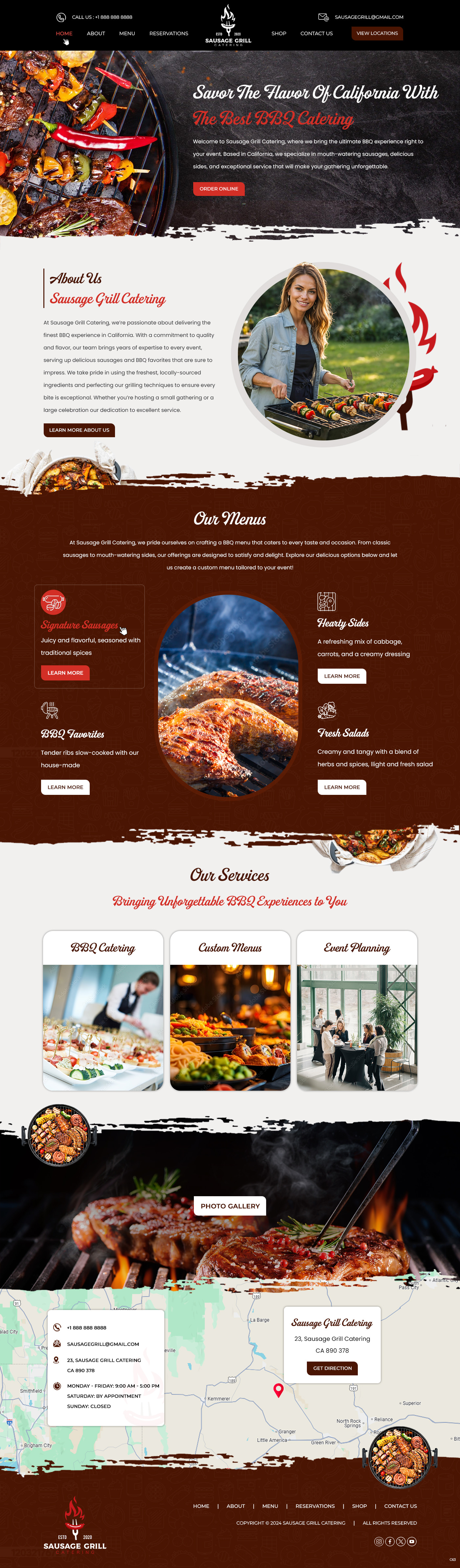 Catering website example by One Eleven Web Design