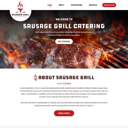 Catering website example by One Eleven Web Design