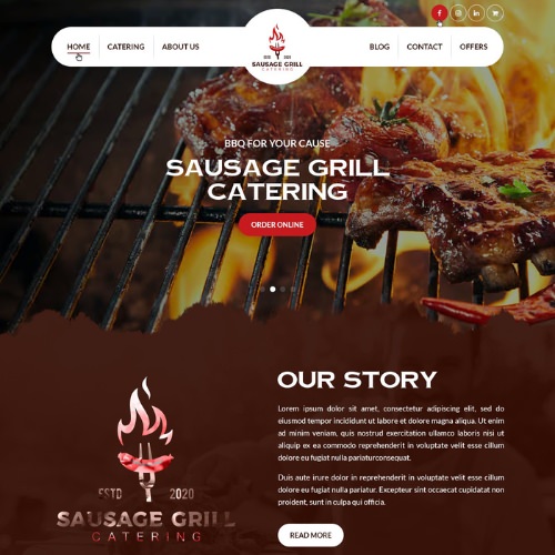 Catering website example by One Eleven Web Design