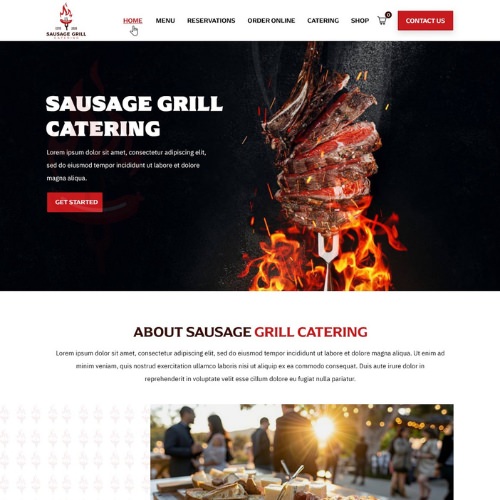 Catering website example by One Eleven Web Design