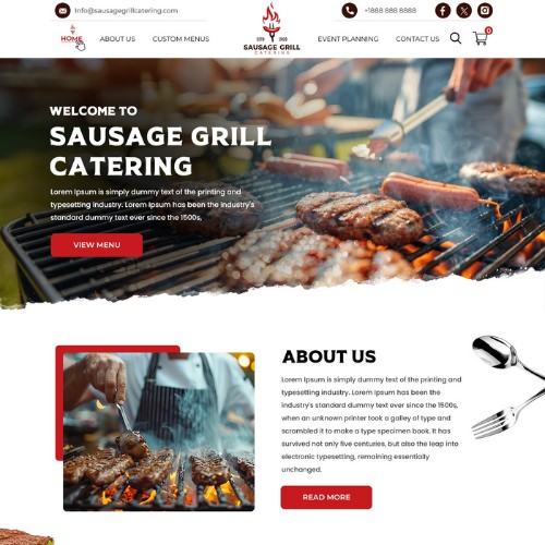Catering website example by One Eleven Web Design