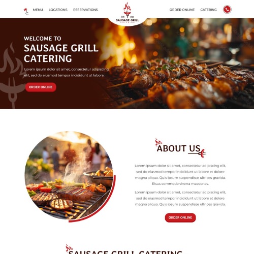 Catering website example by One Eleven Web Design
