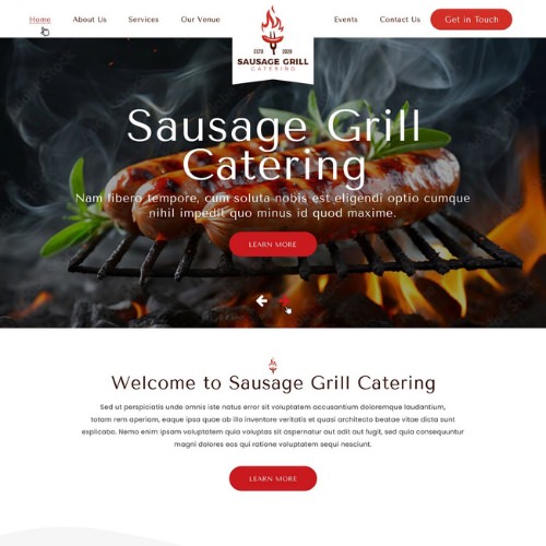 Catering website example by One Eleven Web Design