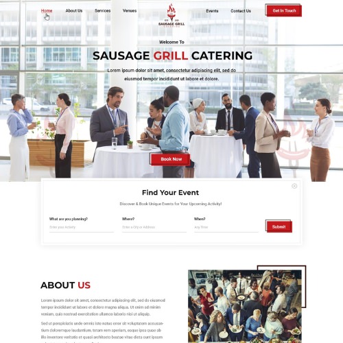 Catering website example by One Eleven Web Design