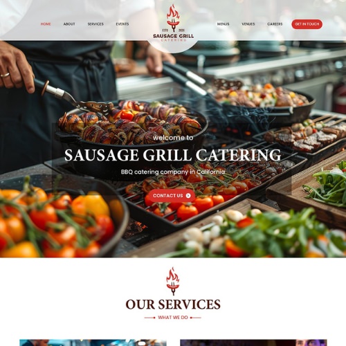 Catering website example by One Eleven Web Design