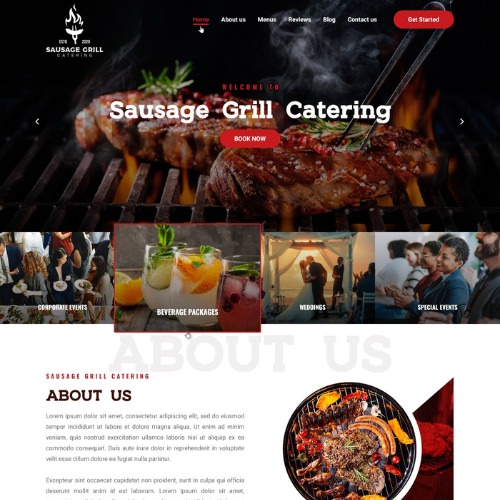 Catering website example by One Eleven Web Design