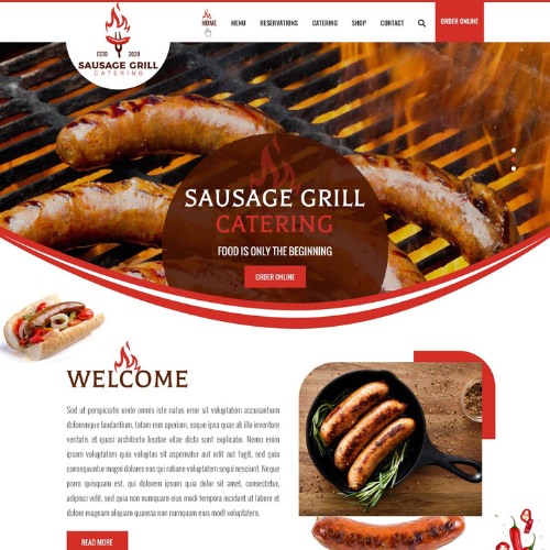 Catering website example by One Eleven Web Design
