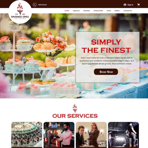Catering website example by One Eleven Web Design