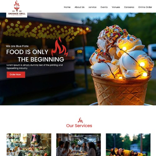 Catering website example by One Eleven Web Design
