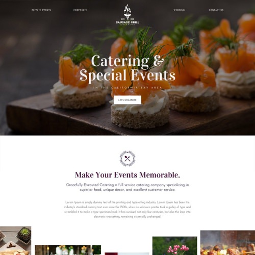 Catering website example by One Eleven Web Design
