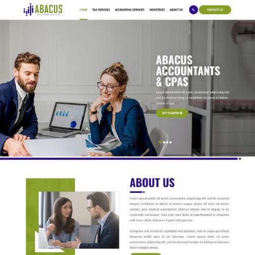 Certified public accountant website example by One Eleven Web Design