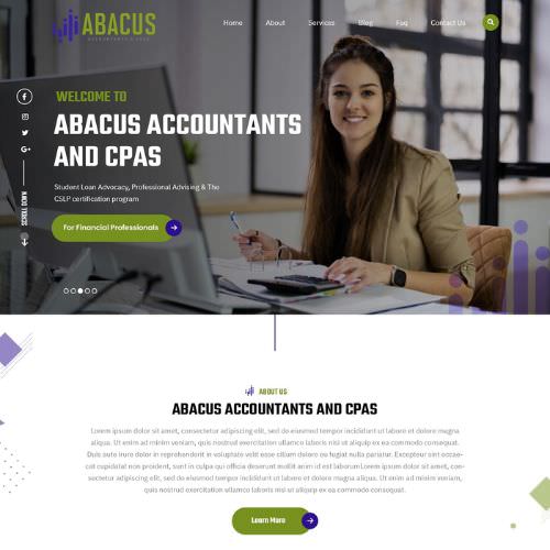 Certified public accountant website example by One Eleven Web Design