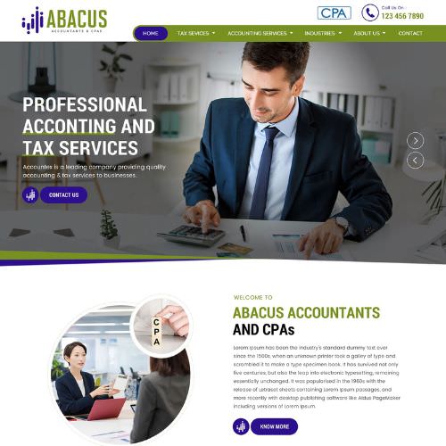 Certified public accountant website example by One Eleven Web Design