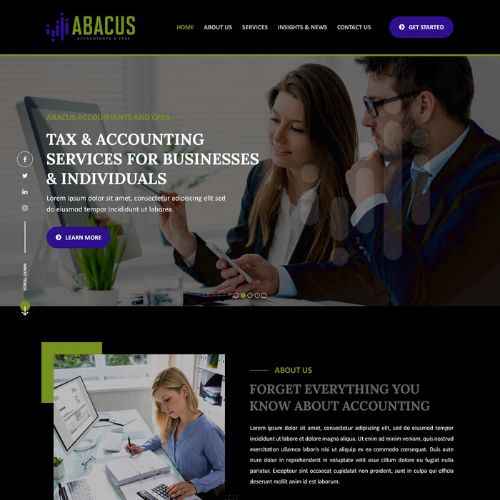 Certified public accountant website example by One Eleven Web Design