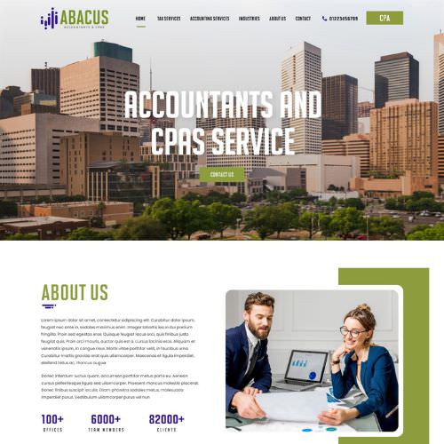 Certified public accountant website example by One Eleven Web Design