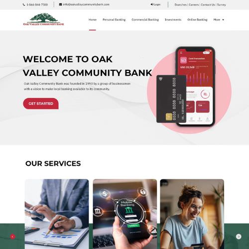 Community bank website example by One Eleven Web Design
