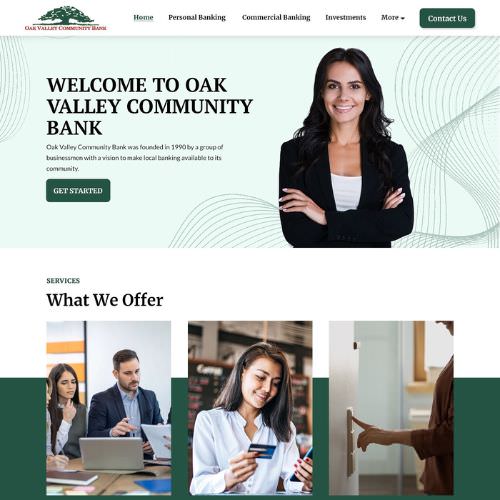 Community bank website example by One Eleven Web Design