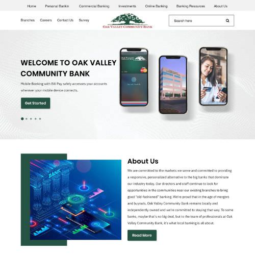 Community bank website example by One Eleven Web Design