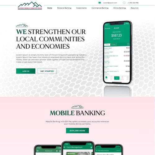 Community bank website example by One Eleven Web Design