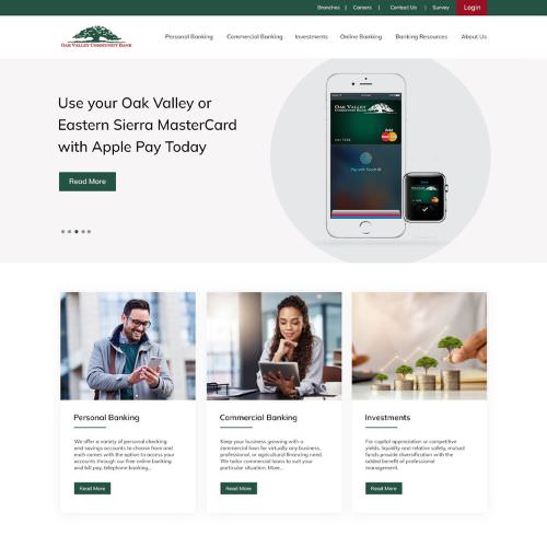 Community bank website example by One Eleven Web Design