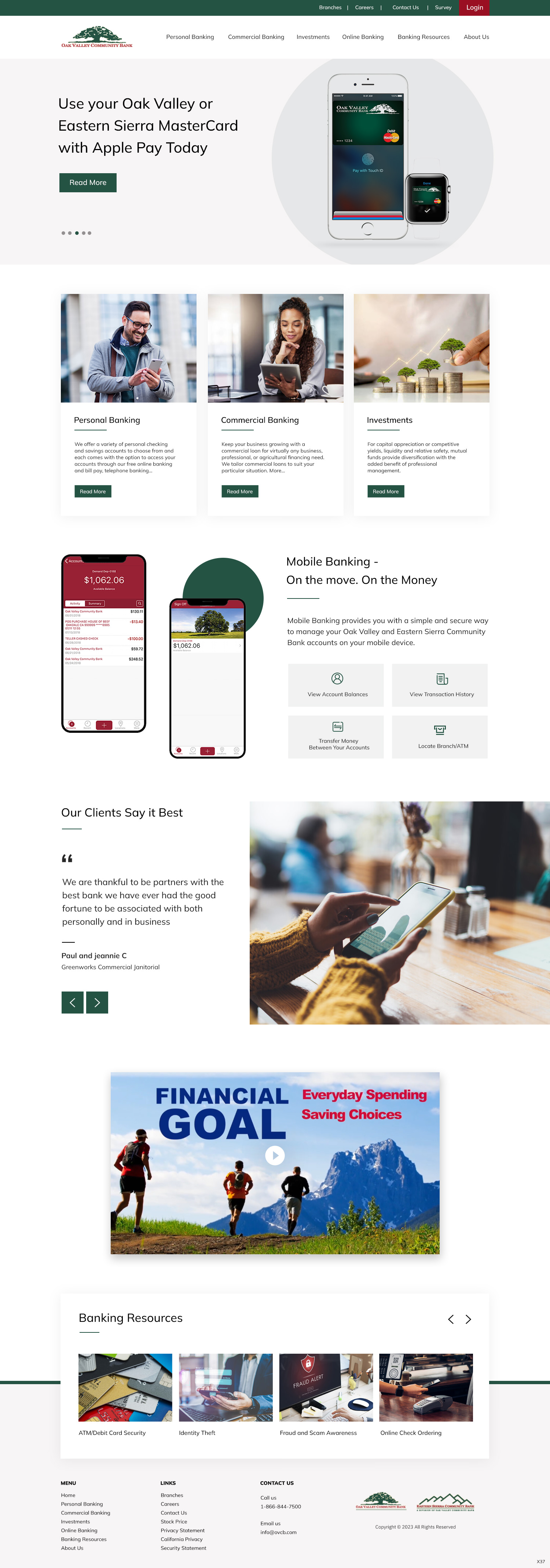 Community bank website example by One Eleven Web Design