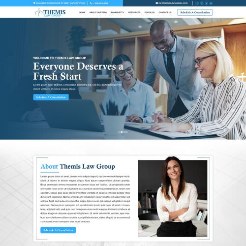 Criminal defense attornies website example by One Eleven Web Design