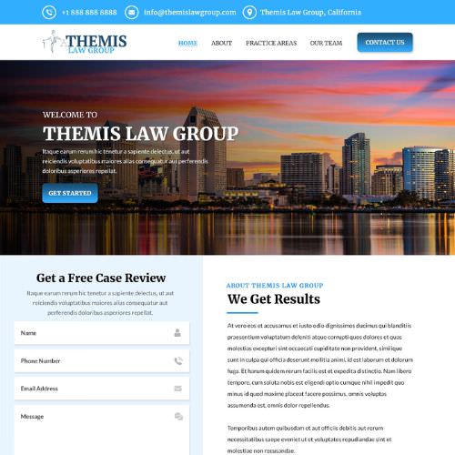 Criminal defense attornies website example by One Eleven Web Design