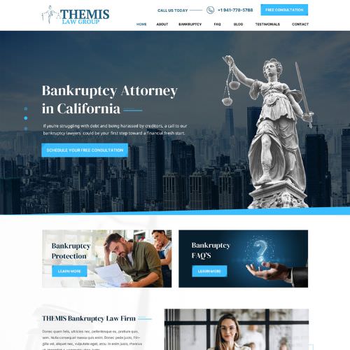 Criminal defense attornies website example by One Eleven Web Design