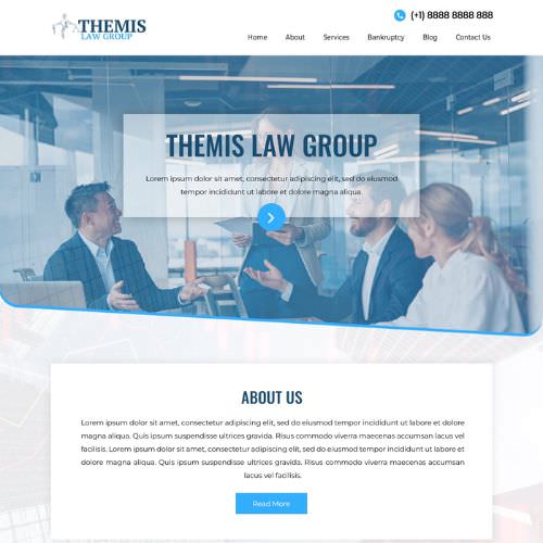 Criminal defense attornies website example by One Eleven Web Design