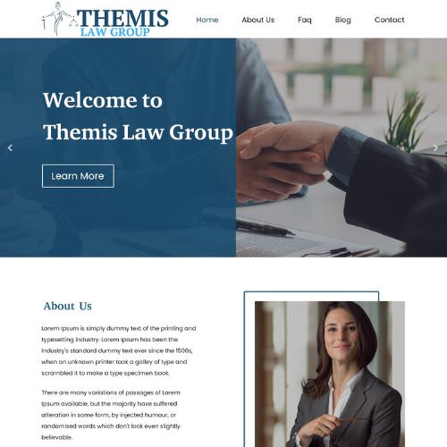 Criminal defense attornies website example by One Eleven Web Design
