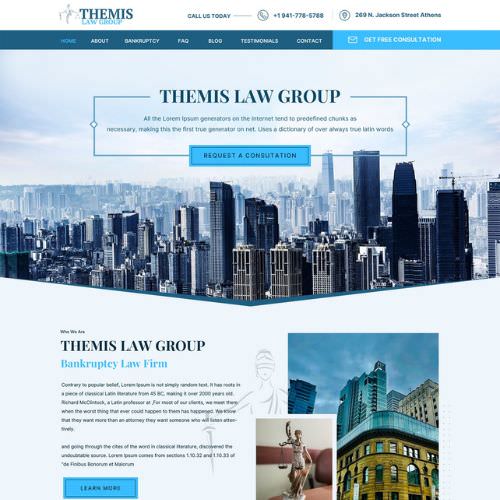 Criminal defense attornies website example by One Eleven Web Design
