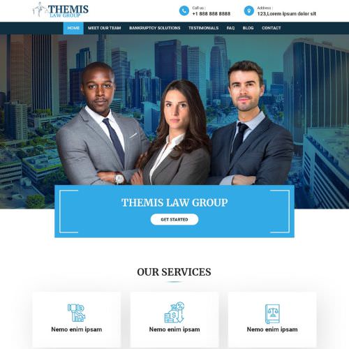 Criminal defense attornies website example by One Eleven Web Design