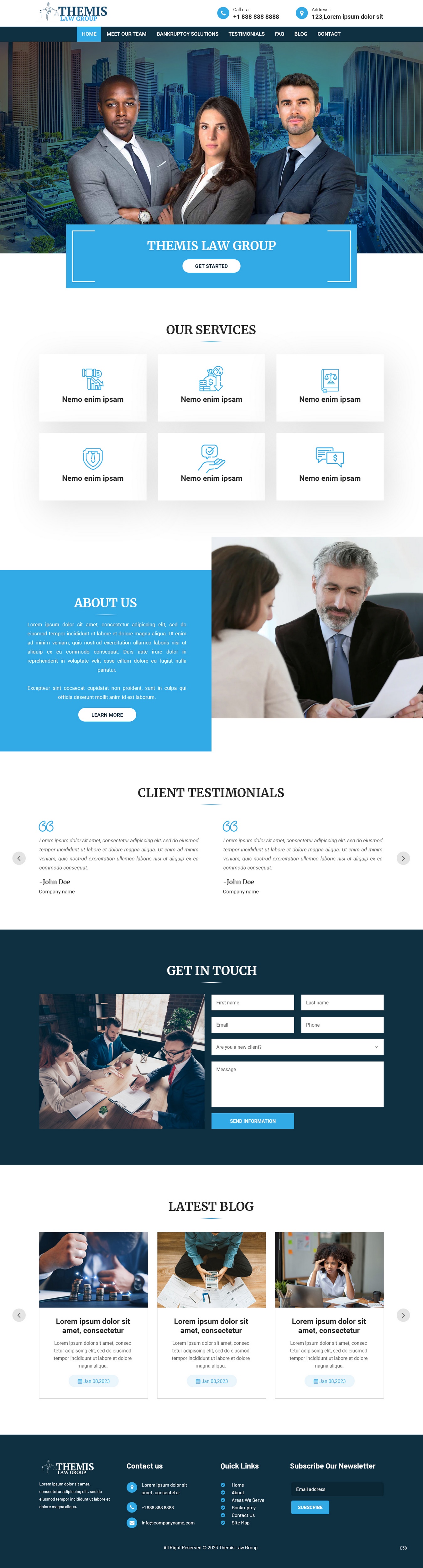 Criminal defense attorney website example by One Eleven Web Design