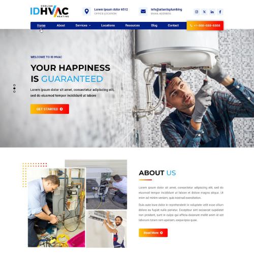 HVAC contractor website example by One Eleven Web Design