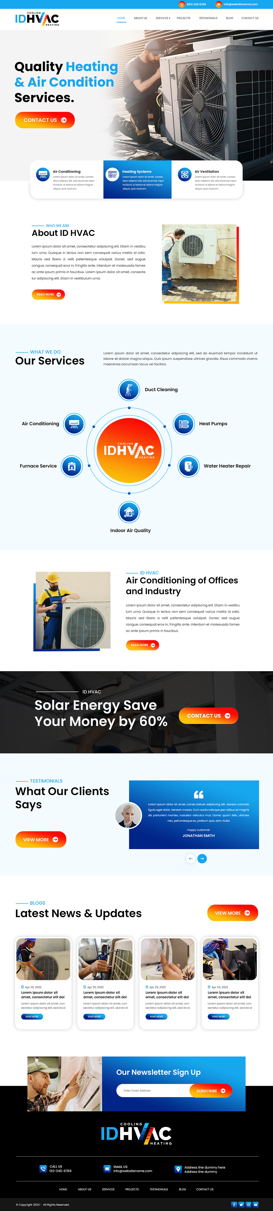 HVAC contractor website example by One Eleven Web Design