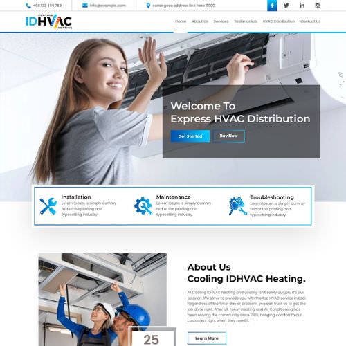 HVAC contractor website example by One Eleven Web Design