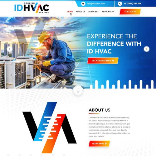 HVAC contractor website example by One Eleven Web Design