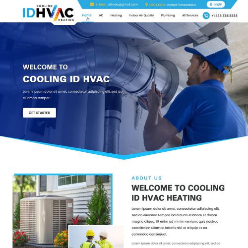 HVAC contractor website example by One Eleven Web Design