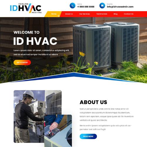 HVAC contractor website example by One Eleven Web Design