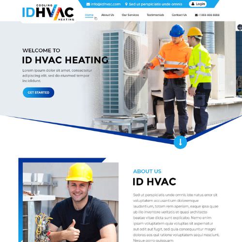 HVAC contractor website example by One Eleven Web Design