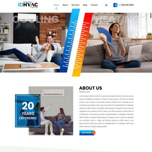 HVAC contractor website example by One Eleven Web Design
