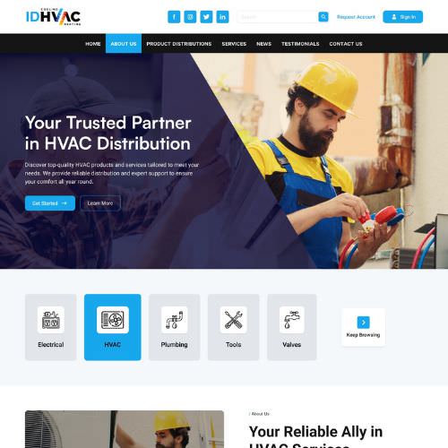 HVAC contractor website example by One Eleven Web Design