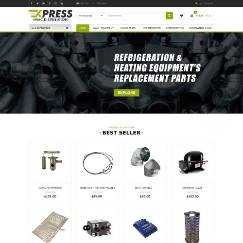 HVAC distributor website example by One Eleven Web Design