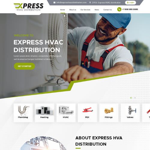 HVAC distributor website example by One Eleven Web Design